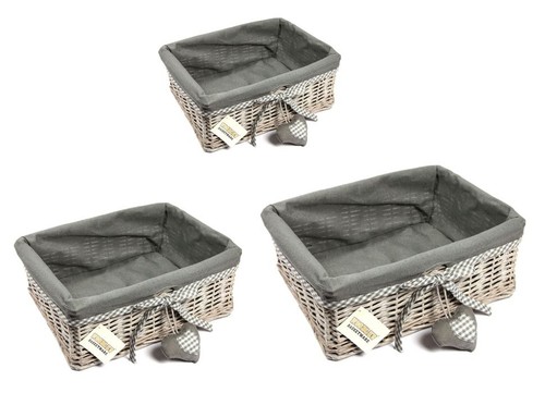 Grey wicker storage shelve - wicker,