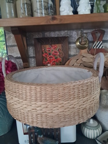 Large woven wicker basket - large,