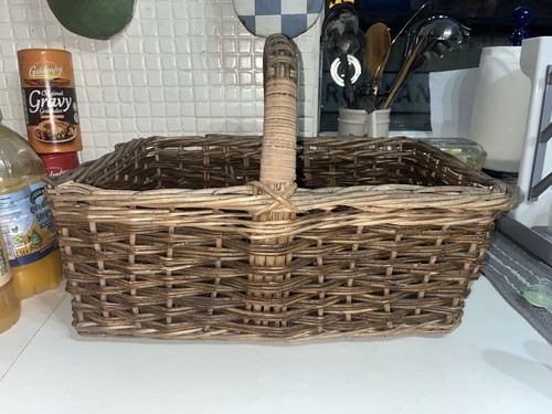 Vintage wicker basket - vintage, large