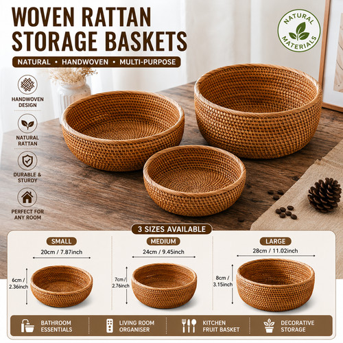 Wicker storage basket - wicker,