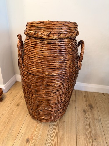 Large vintage wicker rattan - vintage,