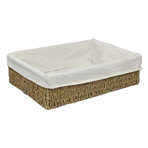 Seagrass lined storage - lined, basket