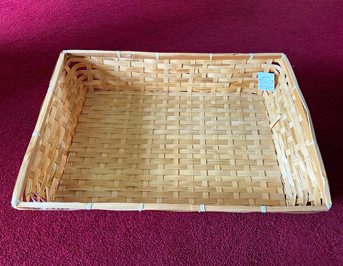 Large rectangular beige wicker - rectangular,