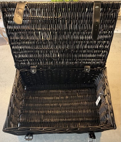 Black wicker basket brand new - basket,
