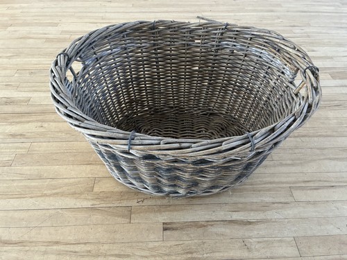 Large wicker hamper basket - wicker,