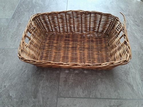 Wicker storage basket - basket, woven