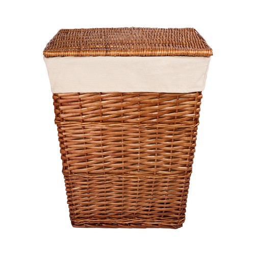 Large wicker laundry basket - large,