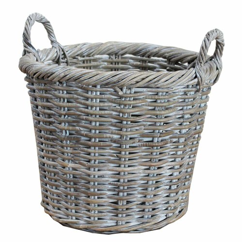 White wash rattan round - wash,