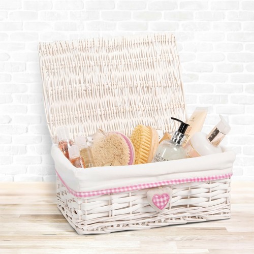 Wicker storage hamper - wicker, lid