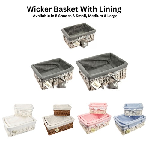 Wicker storage basket with - wicker,