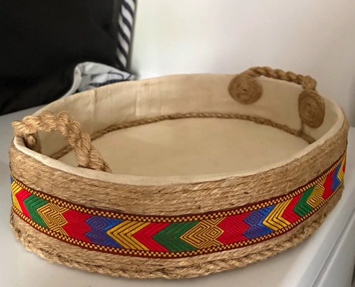 Large round wicker rope - large,