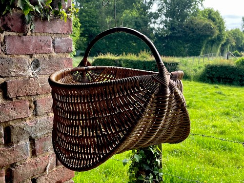 Vintage french wicker basket - french,
