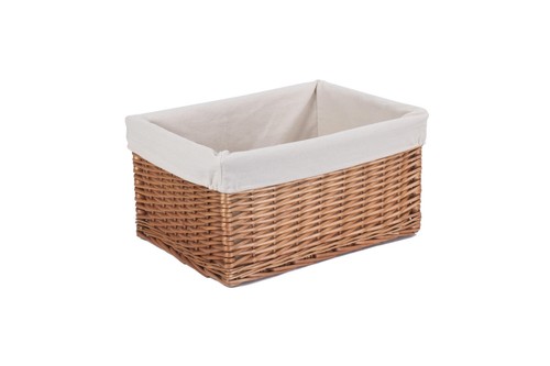Large wicker storage basket - large,