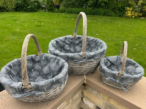 Grey wicker shopper - wicker, shopping