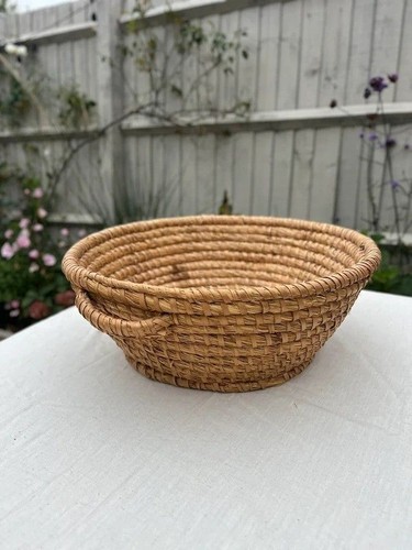 Large vintage woven wicker - vintage,