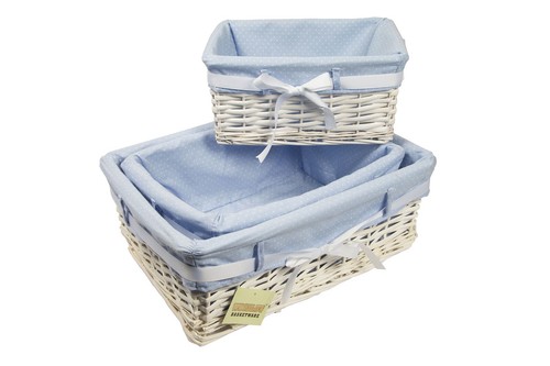 White wicker storage - white,