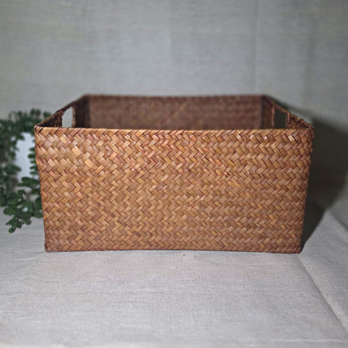 Large woven storage basket - large,