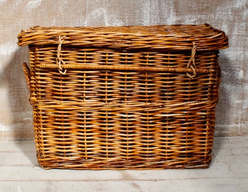 Wicker laundry basket - wicker,