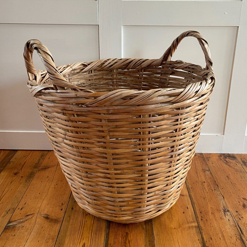 Large cylinder basket woven - cylinder,