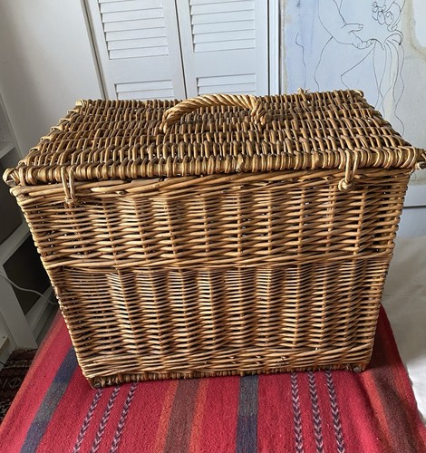 Vintage large wicker storage - vintage,