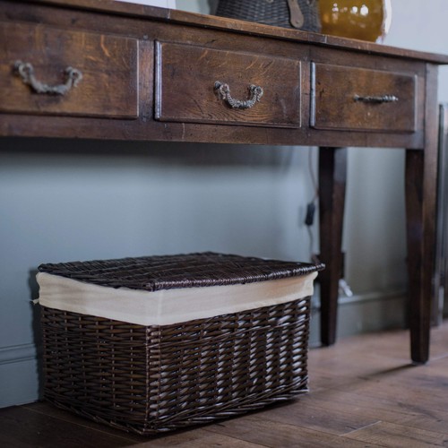 Dark coffee lined wicker - coffee,