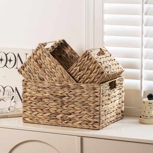Natural water hyacinth wicker - natural,