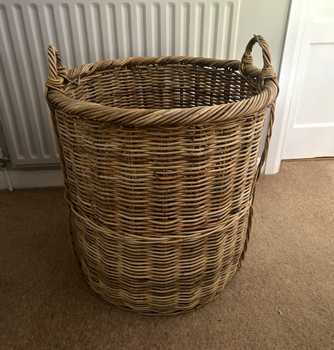 Large round brown wicker - wicker, woven